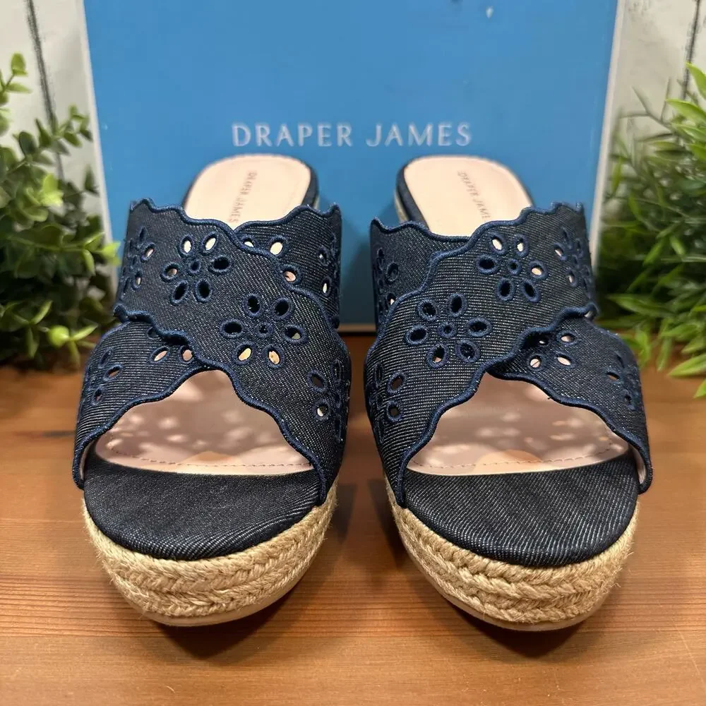 Draper James Emily Wedge Sandals Size 6‎